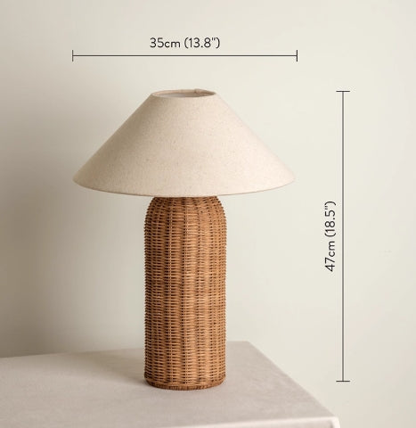 Woven Rattan Lamp