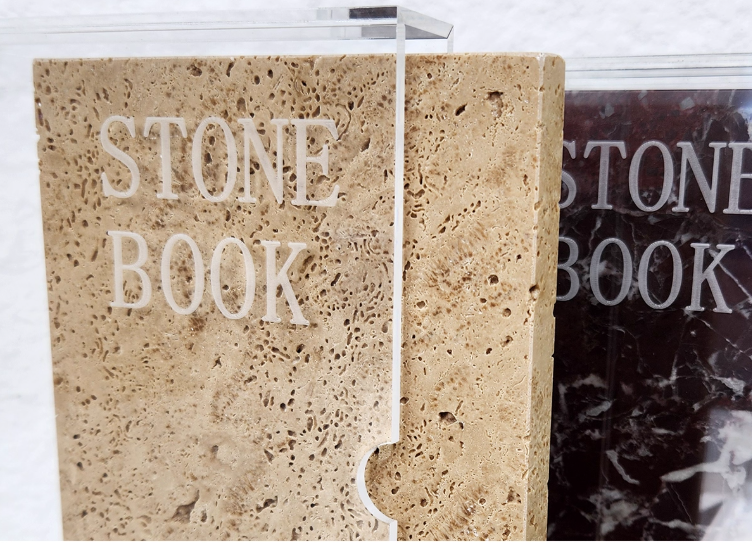 Stone Book Bookends