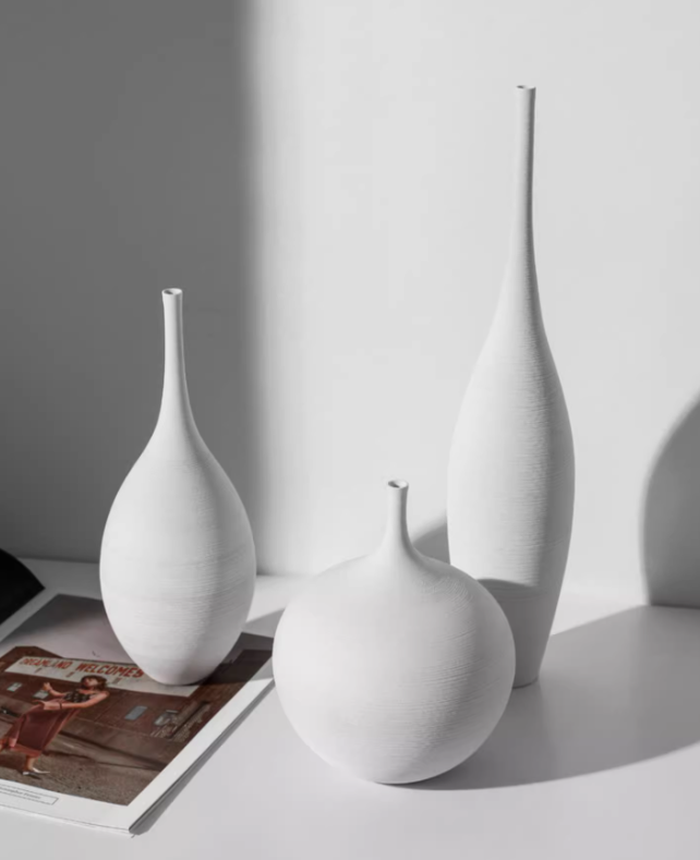 Strata Black Bottle Vase