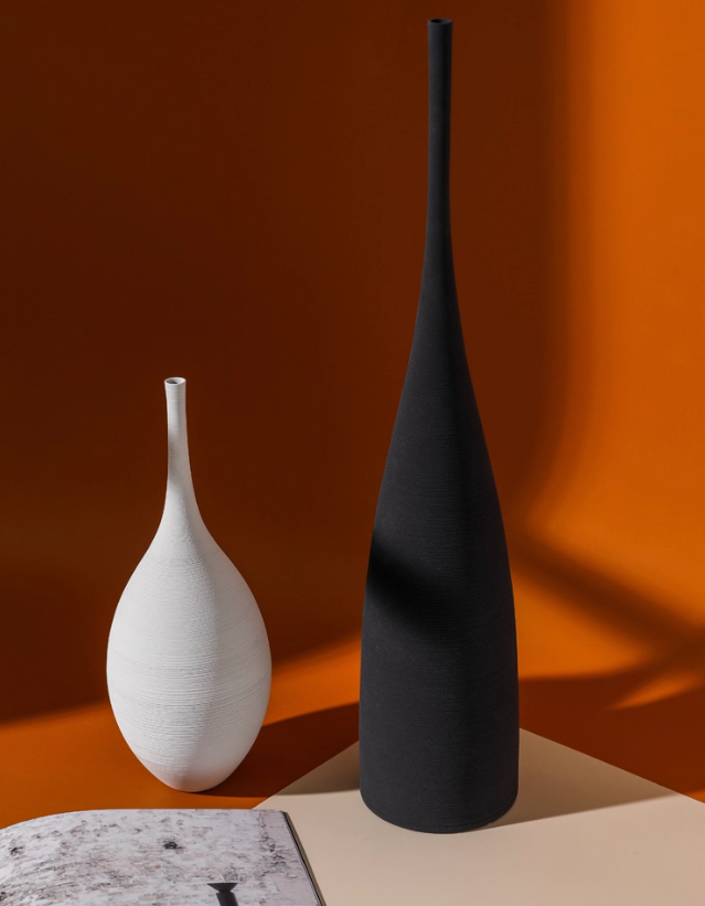 Strata Black Bottle Vase