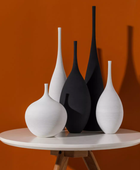 Strata Black Bottle Vase