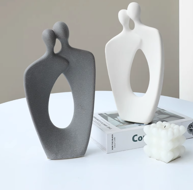 "Unio" Abstract Embrace Sculpture Set