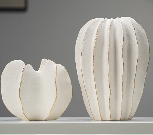 Gilded Petal Sculpture (Set of 2)