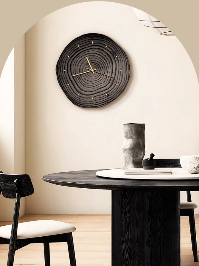 Arbor Vitae Wood Slice Clock