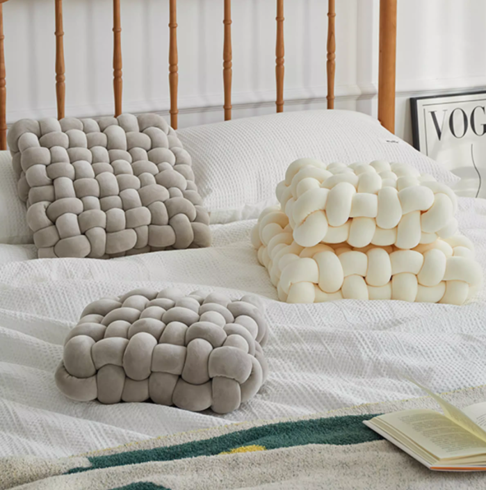 Braided Cloud Pouf Cushion