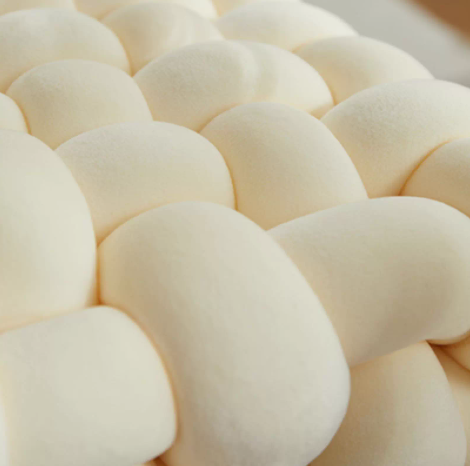 Braided Cloud Pouf Cushion