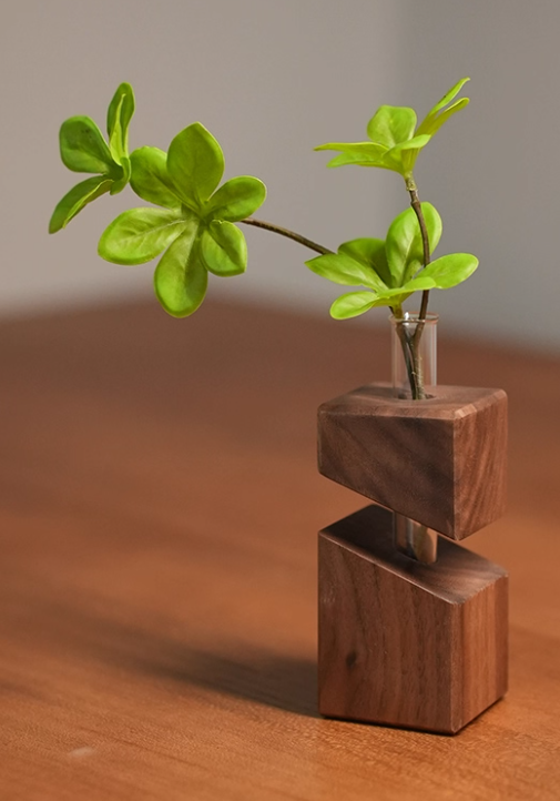 Sliced Wood Bud Vase (2 pieces)