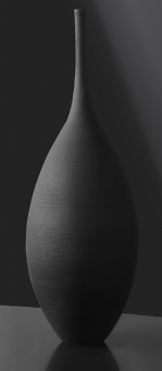 Strata Black Bottle Vase