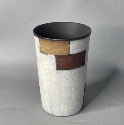 Cubist Terracotta Cup