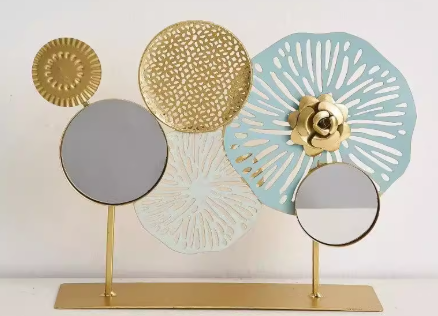 "Aqua Flora" Gilded Wall Sculpture