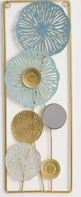 "Aqua Flora" Gilded Wall Sculpture