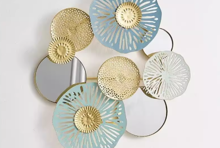 "Aqua Flora" Gilded Wall Sculpture