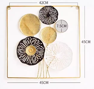 "Aqua Flora" Gilded Wall Sculpture