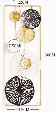 "Aqua Flora" Gilded Wall Sculpture