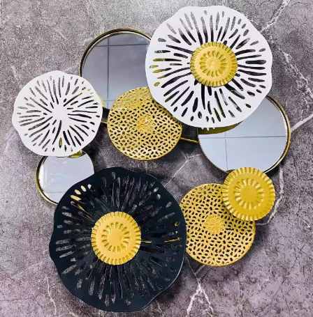 "Aqua Flora" Gilded Wall Sculpture