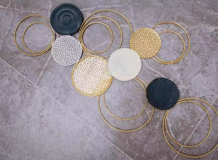 "Aqua Flora" Gilded Wall Sculpture