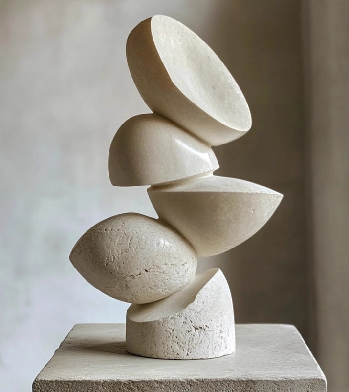 Travertine Equilibrium Totem