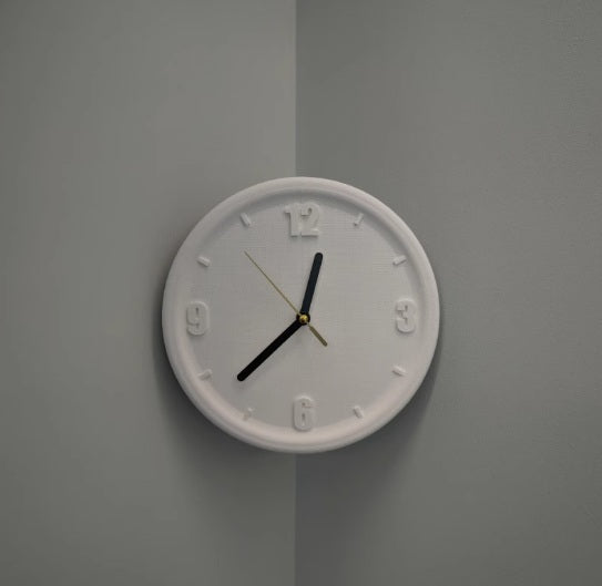 Yugen White Timepiece (Corner Clock)